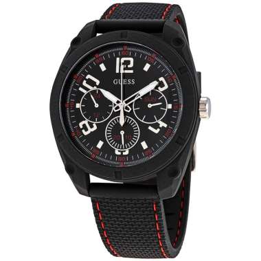 GUESS W1256G1 - Jam Tangan Pria - Original - Hitam Hitam