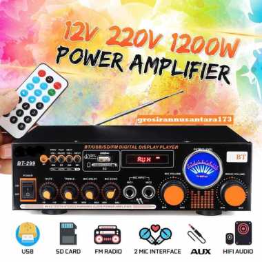 POWER AMPLIFIER BT-299 FLECO / AMPLIFIER BLUETOOTH / AMPLIFIER KARAOKE HITAM
