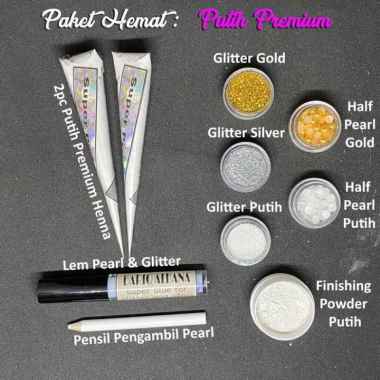 Paket Hemat Henna Putih Premium Henna Mix Henna Komplit White