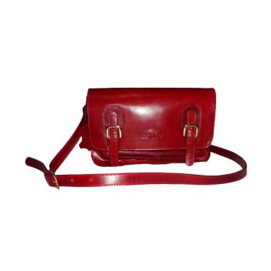 Espro Tas Selempang Kulit Wanita - Merah