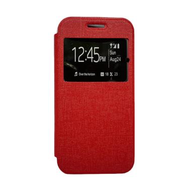 Zagbox Flip Cover Casing for Samsung Galaxy A3 A310 2016 - Merah