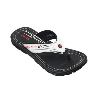 Finotti Kross Sandal Pria - Black/White