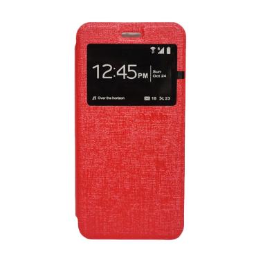 Delkin Flip Cover Casing for Vivo Y35 - Merah