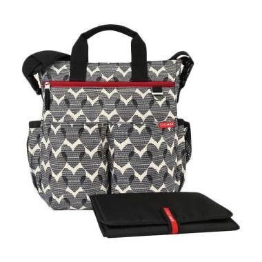 Skip Hop Duo Signature Heart Diaper Bag - Black Black