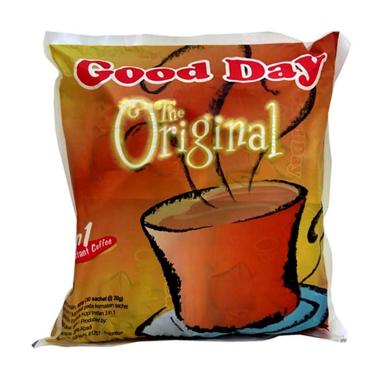Promo Harga Good Day Instant Coffee 3 in 1 The Original per 30 sachet 20 gr - Blibli