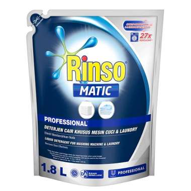 Promo Harga Rinso Detergent Matic Liquid Professional 1800 ml - Blibli