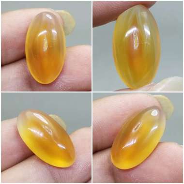 Batu Akik Combong Emas Berkhasiat Kode R114 kuning emas