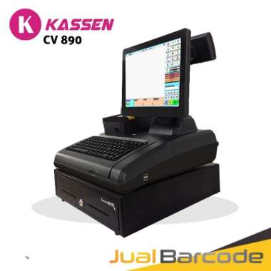PAKET RETAIL - MESIN KASIR ALL IN ONE KASSEN CV 890 - CV890 - CV-890 Hitam