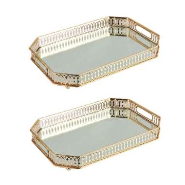 Rectangular MIRROR SERVING TRAY Vintage Metal Vanity Food Platter Wedding Decor Rectangular MIRROR SERVING TRAY Vintage Metal Vanity Food Platter Wedding Decor