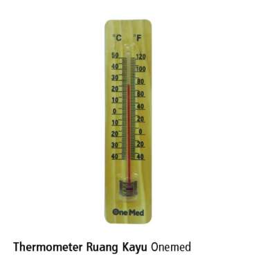 Onemed Thermometer Kayu Alat Pengukur Suhu Ruangan