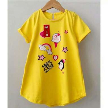 Baju Daster anak perempuan dress anak baju anak perempuan 4 tahun kuning