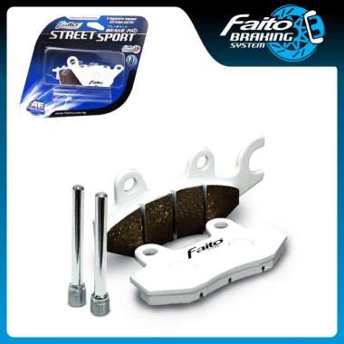 Faito Racing Disc Brake Pad Kampas Rem Depan Suzuki Smash 110 Series Street Sport White
