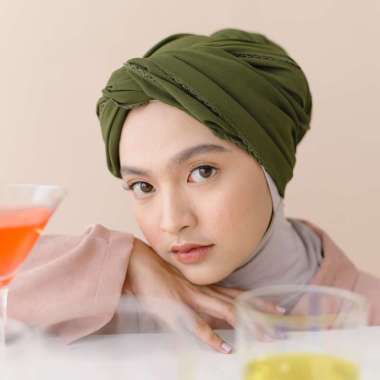 Lozy Hijab - Embroidery Signature Series 2 Army