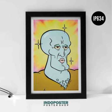 Poster Hiasan Dinding Spongebob Squidward Tentacles Tampan INDOPOSTER A2 60X40cm