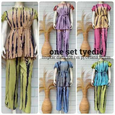 SNOEBEL BATIQUE- own DIJA TIE DYE ONE SET PIYAMA DASTER SETELAN ANAK REMAJA - HOMEDRESS Multicolored