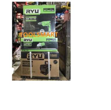 PAKET MESIN GERINDA + MESIN BOR 10MM DAN TRAVO LAS 120A RYU HIJAU