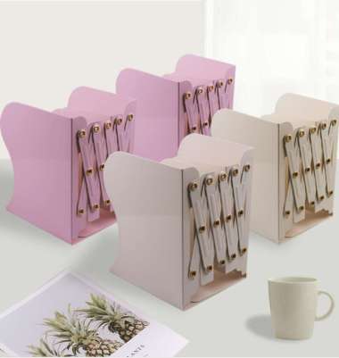 Triple W Adjustable Holder Book Stand Organizer Tempat Meja Buku Lipat Grey