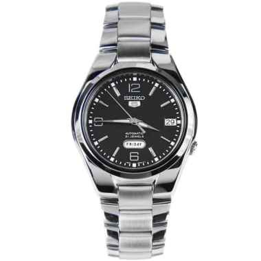 Seiko 5 Automatic 21 Jewels Original SNK.623-K1 Jam Tangan Pria Black Silver