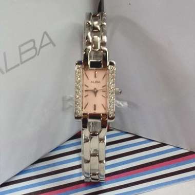 Alba Ladies ALAC3S21X1 Analog Quartz Jam Tangan Wanita Pink Silver