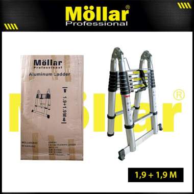 MOLLAR Tangga Lipat A Teleskopik 1.9 + 1.9 Meter Telescopic Ladder