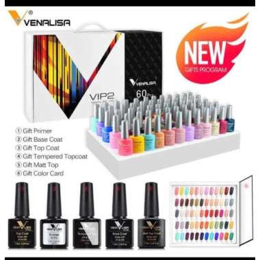1 set 24 Warna Kutek Gel Polish / Gel Nail Polish 7.5ml Venalisa / Kutek UV Gel Venalisa