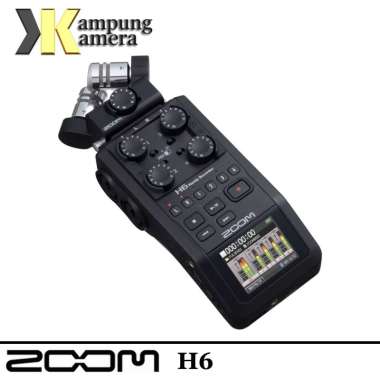 Zoom H6 All Black 6-Input / 6-Track Portable Handy Recorder with Single Mic Capsule (Black)