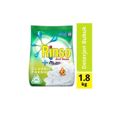 Promo Harga Rinso Anti Noda Deterjen Bubuk + Molto Classic Fresh 1800 gr - Blibli