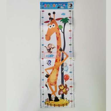 Wall Sticker Pengukur Tinggi Badan Anak Gambar Jerapah Height Chart Jerapah Tinggi