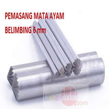 Plong Kulit Bentuk Belimbing 6mm-plong Bunga-Plong Belimbing-Plong/Pembolong Belimbing 6mm