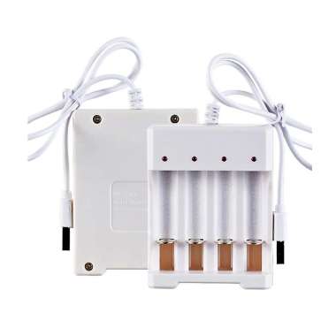 Charger Baterai 4 Slot Battery AA/AAA Isi Ulang Batu Baterai