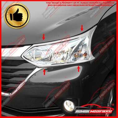 Garnish Headlamp Garnish Lampu Depan Toyota Avanza 2016-On CHROME