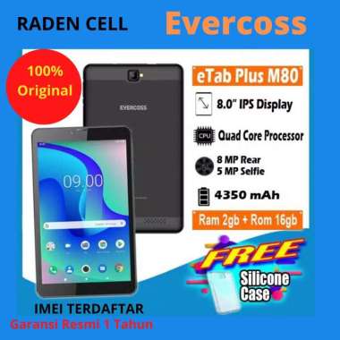 Evercoss Etab M80 Plus Ram 2/16 GB Tablet Android 4G LTE Murah Tab Android 4G LTE Murah Tablet 8 Inc