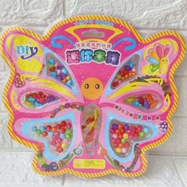 Mainan Anak Bikin Gelang Beads Anak Manik Manik Butterfly