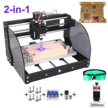 TwoWin CNC Printer 3D Ukir Kayu Laser Engraving 3-Axis Laser