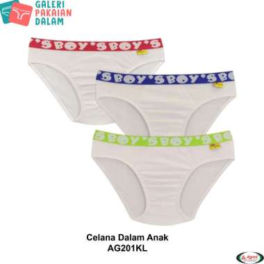 Agree Kids AG201KL Celana Dalam Anak Laki Isi 3pcs L Putih