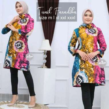 TUNIK BATIK pelangi XXXL motif 2