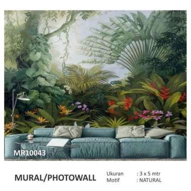 Wallpaper Dinding Mural 3D Photowall Motif Tropical Natural 2 Varian