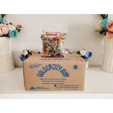 Murah kartonan lagie golden city mini warna isi biskuit 1kg isi 6 bungkus