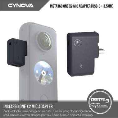 Insta360 ONE X2 Original Cynova Mic Adapter Microphone Adaptor