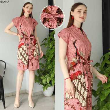Evercloth - Dress Batik Wanita / Batik Wanita / Dress / Batik / Batik Couple / Giana Dress PINK