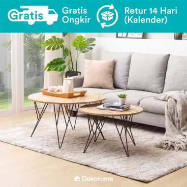 Dekoruma Izu Meja Tamu Bulat Minimalis | Coffee Table