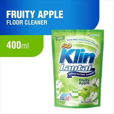 Promo Harga SO KLIN Pembersih Lantai Hijau Fruity Apple 400 ml - Blibli