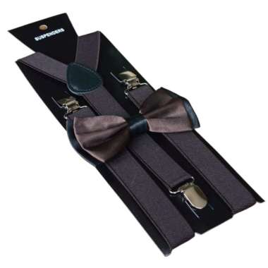 TOKO1973 ROBB - PAKET suspender + bow tie - suspender + dasi kupu - bretel pantalon