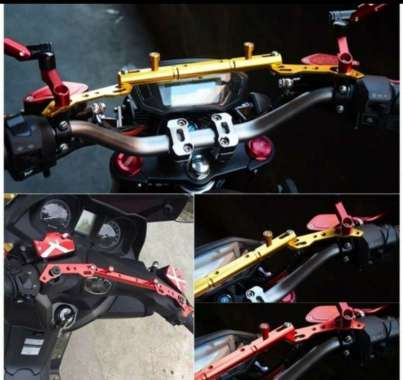 stabilizer stang / breket holder lampu tembak breket holder hp new nmax xmax adv vario scoopy beat h