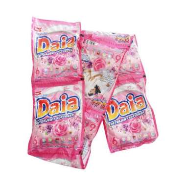 Promo Harga Daia Deterjen Bubuk + Softener Pink per 6 sachet 53 gr - Blibli