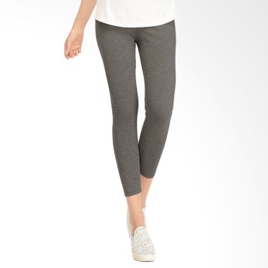 Mooimom Maternity Full Length Leggings Celana Ibu Hamil - Black Grey
