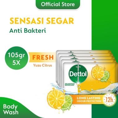 Promo Harga Dettol Bar Soap Fresh per 5 pcs 100 gr - Blibli