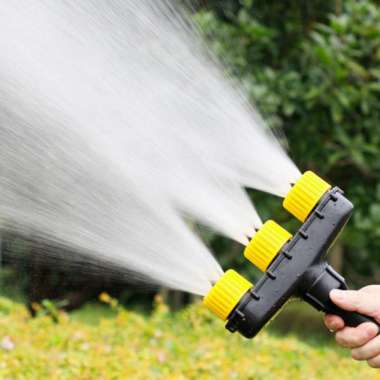 Alat penyemprot air Tanaman Selang Pipa Mengeluarkan Air Dari Kran KUNING 3 LINGKARAN