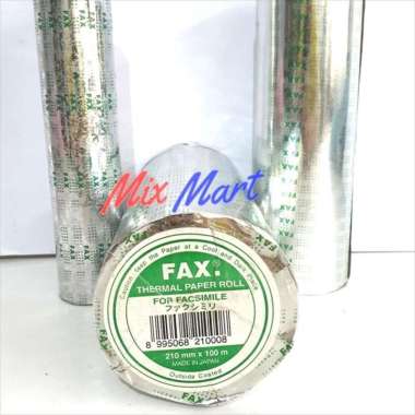 Kertas Fax 210 mm x 100 Meter Merek FAX Original Thermal Paper Roll
