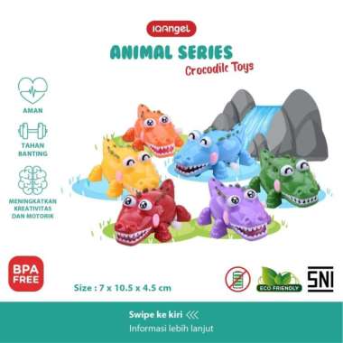 IQ Angel Crocodile Toys Mainan Bayi Blue